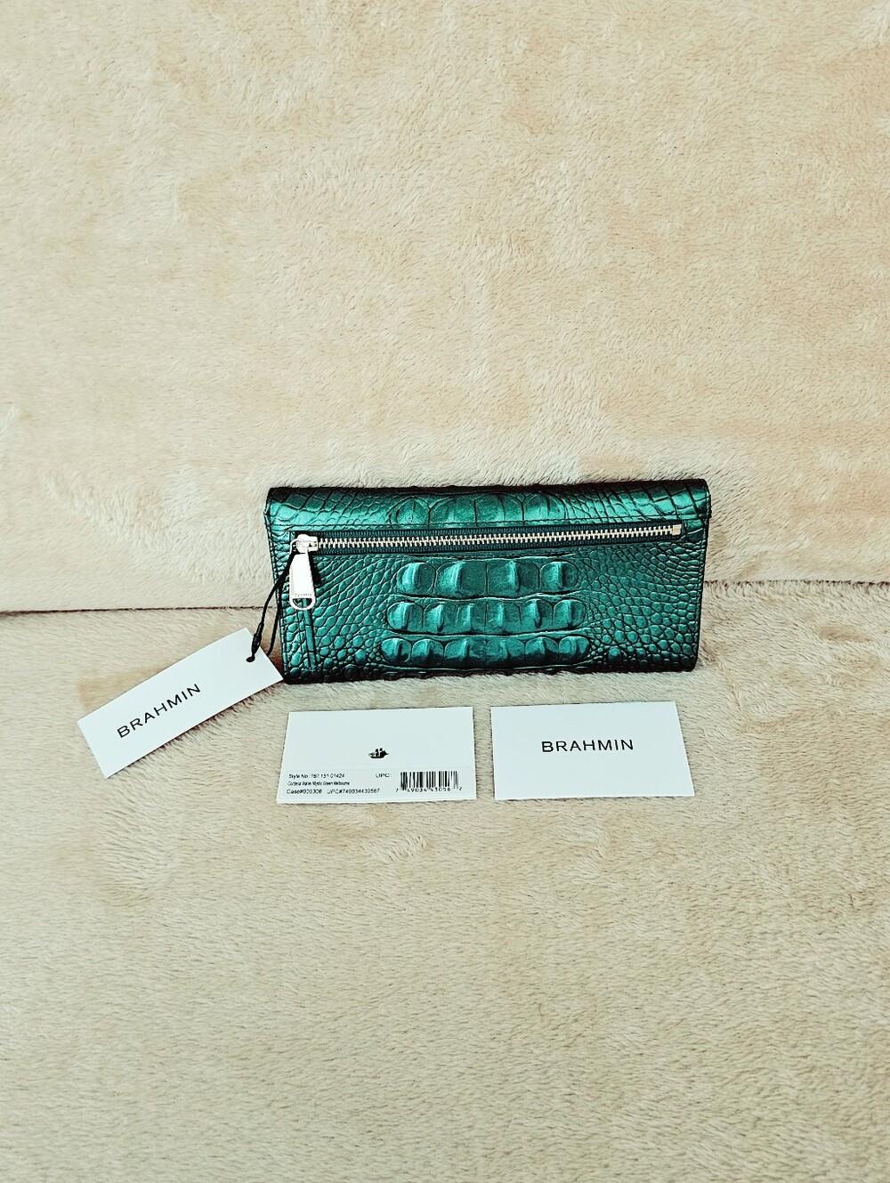 NWT Brahmin MYSTIC GREEN Rosetta w/Cordelia Wallet - Picture 13 of 16